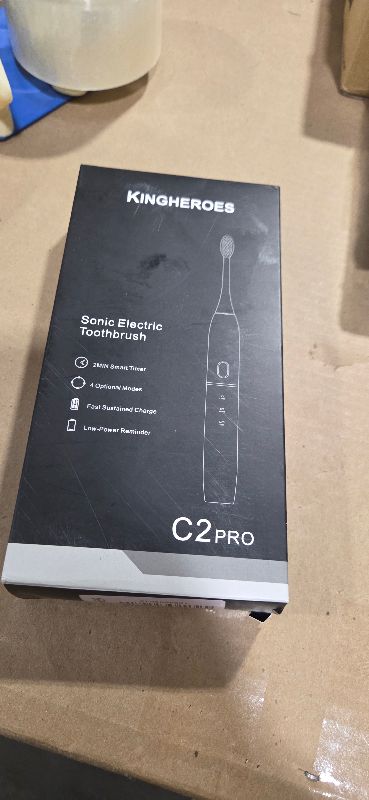 Photo 1 of kingheroes Electric Toothbrush Set, Comes with 8 Brush Heads & Travel Case,4 Modes with 2 Minutes Built in Smart Timer, One Charge for 60 Days, 42000 VPM Motor (Black)