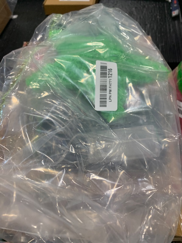 Photo 1 of Soulchen Green Christmas Star Tree Topper Star with LED Light Fluffy Christmas Ornaments for Xmas Tree Decor Holiday Party Decorations