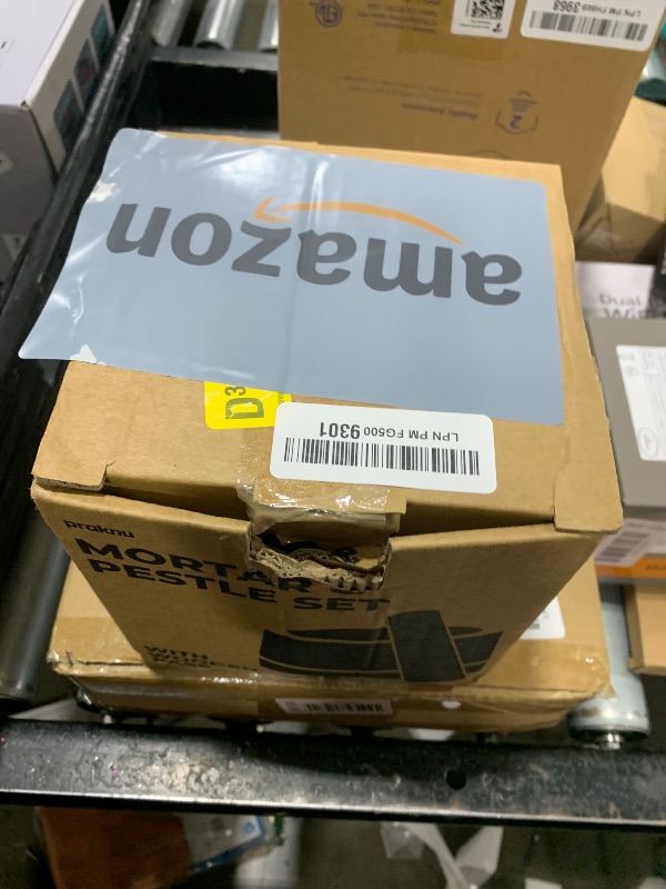 Photo 1 of **Missing parts---PARTIAL SET---**Praknu Mortar and Pestle Set Large 2 Cup - Heavy-Duty Stone Grinder for Spices & Herbs - Durable Granite Molcajete - Guacamole Bowl with Non-Slip Wooden Base - Effortless Grinding & Easy to Clean