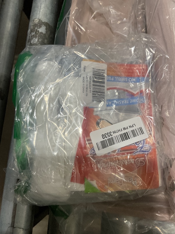 Photo 1 of 1.3 Gallon 100 Counts (fit 1.3-1.5 Gal) Mini Drawstring Trash Bags Garbage Bags by RayPard, 4-5L Small Plastic Trash Can Liner fit 1,1.2-1.5 Gal Waste Basket for Home Office Kitchen Bathroom, White