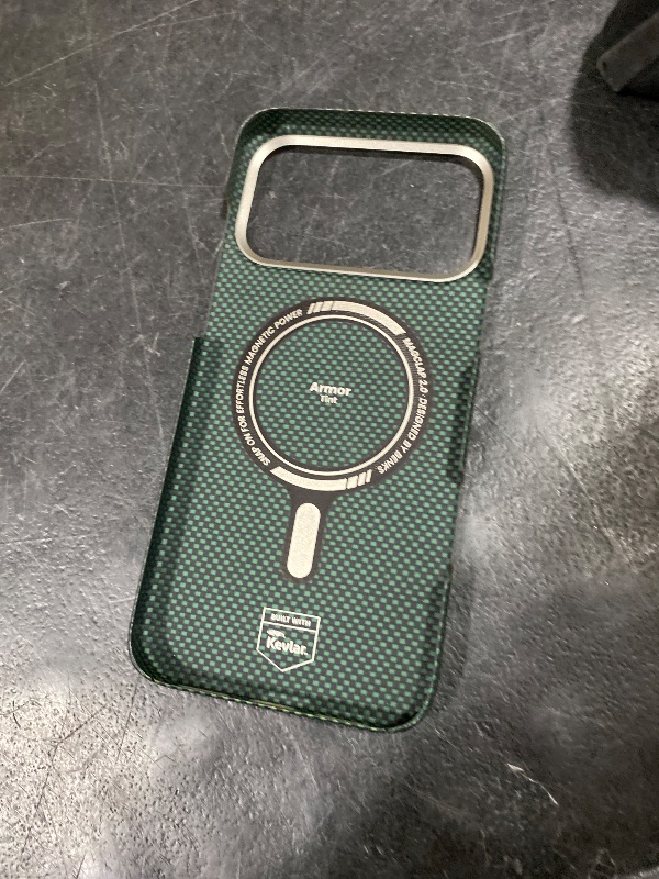 Photo 1 of BENKS for iPhone 17 Pro Max Case, Compatible with Magsafe, ArmorTint ArmorAir Ultra Slim & Lightweight Minimalist Case Built with Dupont Kevlar 1000D Aramid Fiber, PolarLight Green