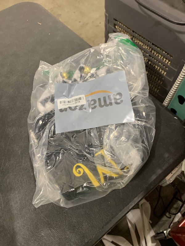 Photo 1 of TWSANTAMAS Personalized Elf Christmas Stocking - 19 Inch Black Velvet with Gold Monogram, Checkered Cuff & Bells, Fireplace Decor M