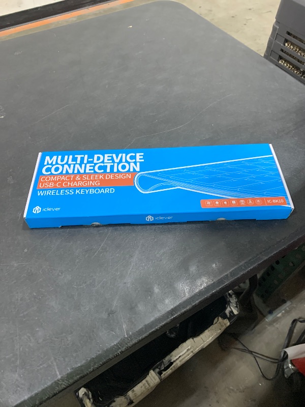 Photo 1 of iClever BK10 Bluetooth Keyboard, Universal Bluetooth 5.1 Wireless Keyboard with Number Pad, Ergonomic Design, Multi-Device Compatibility, Stable Connection for Mac, iPad, iPhone, Android, Windows