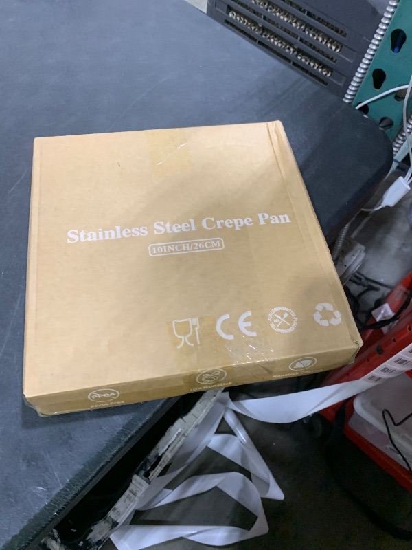 Photo 1 of Innerwell Stainless Steel Crepe Pan - 10 Inch Nonstick Crepe Pan, Stainless Steel Honeycomb Coating Pancake Pan, Non Stick Flat Skillet Tawa Dosa Tortilla Griddle Pan, Induction Compatible, PFOA Free