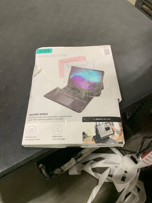 Photo 1 of ESR Ascend for iPad Pro 13 Inch (M5/M4, 2025/2024), Keyboard Case with Trackpad, Magnetic Detachable Keyboard with Backlit Keys, Fully Adjustable Portrait/Landscape Stand, White