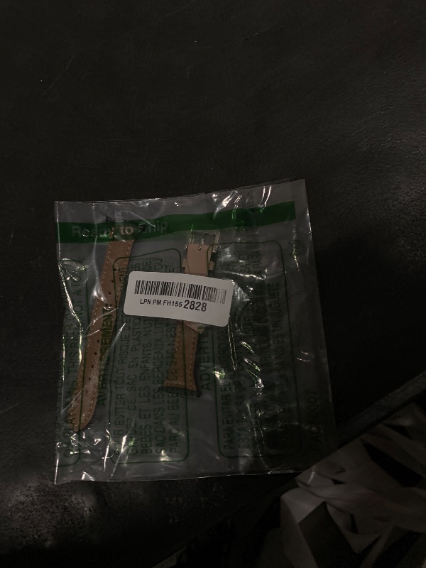 Photo 1 of Moolia Compatible with Fitbit Versa 4/Versa 3/Sense 2/Sense Band for Women Slim Strap, Top Grain Genuine Thin Leather Replacement Wristband for Women for Versa 4/Versa 3 Watch Band, Sand Pink