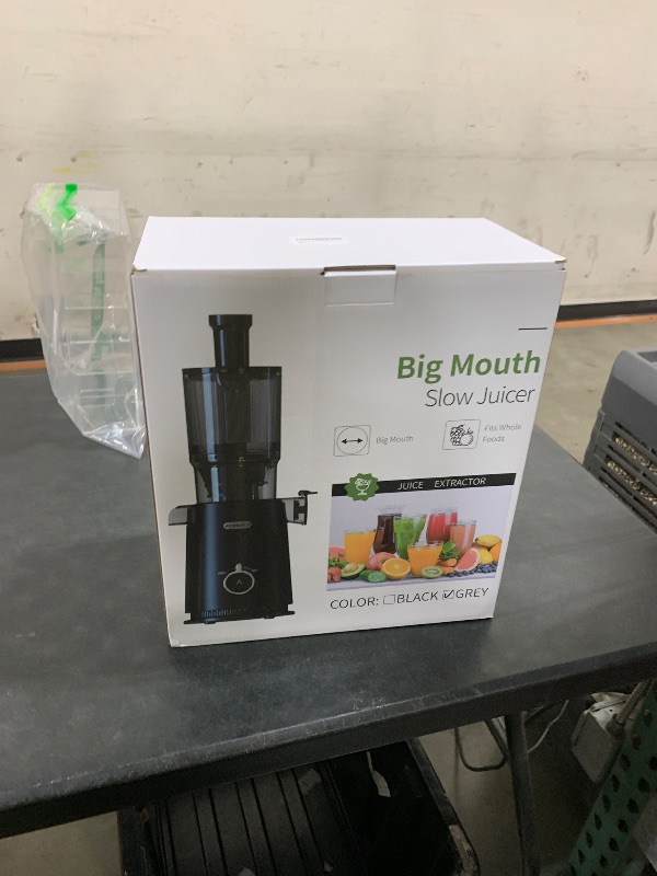 Photo 1 of ECOSELF Cold Press Juicer - Wide Mouth Feed Chute with Self Feeding Design - Slow Masticating Juicer for Vegetables and Fruits - Juice Extractor Machine High Juice Yield - Easy to Clean & Assemble