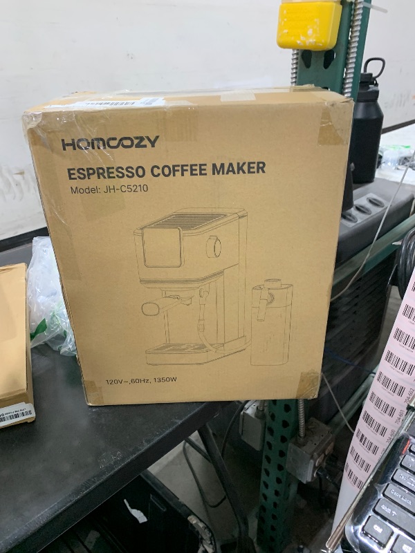 Photo 1 of 20 Bar Espresso Machine, Hot & Cold Brew Coffee Maker with Milk Frother, Touch Screen, Compact Water Tank, Expresso Coffee Machines for Lattes, Cappuccinos, Americano, Home & Office, Stainless Steel