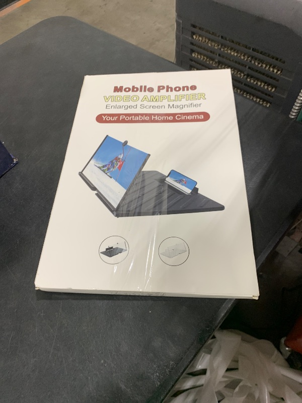 Photo 1 of 20 inch Screen Magnifier for Smartphone,3D HD Screen Expanders for Movies, Videos, and Gaming, Screen Magnifier with Adjustable Angle Design Amplifier Desktop Magnifying for Seniors Reading (Black)