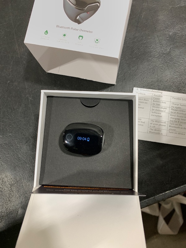 Photo 1 of Wellue O2Ring-S Oxygen Monitor with Vibration Reminder, Bluetooth Pulse Oximeter Tracks SPO2 and Pulse Rate, 24 hrs Battery Life, 4*10 Hours Built-in Memory, Rechargeable Pulse Ox with Free PC & APP