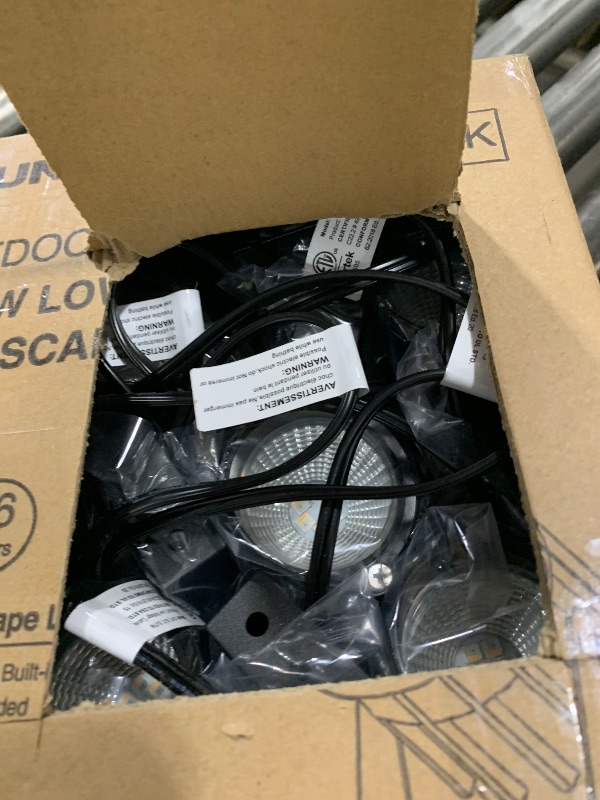 Photo 1 of SUNVIE RGB Halloween Low Voltage Landscape Lights Color Changing 12W LED Landscape Lighting Outdoor Waterproof Remote Control for Garden Pathway Christmas Decorative Lighting, 12 Pack with Connector