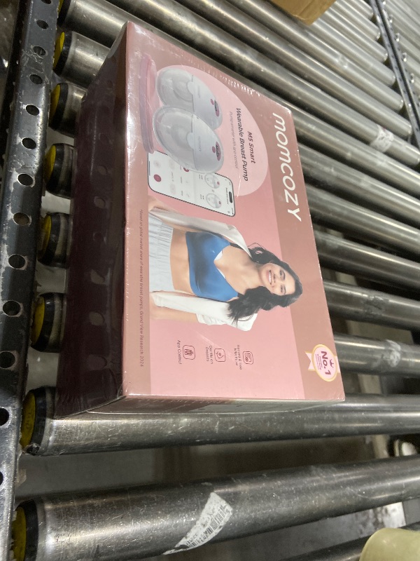 Photo 1 of Momcozy M5 Smart APP Controlled Wearable Breast Pump, Hands-Free Wireless Electric Pump, 3 Modes 9 Suction Levels, BPA-Free, Portable Lightweight, 24mm Flange, 2-Pack Cozy Red