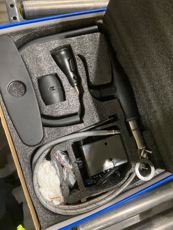 Photo 1 of Touchless Kitchen Faucet with Pull Down Sprayer, Single Handle Motion Sensor Kitchen Faucet with 360-Degree Swivel, Matte Black Stainless Steel High Arc Kitchen Faucet with 3 Various Spray Functions