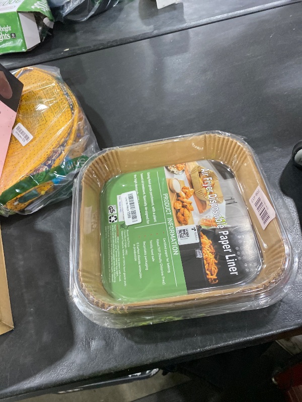 Photo 1 of 10 Inch Largest Square Air Fryer Disposable Paper Liner, XXL 100Pcs Air Fryer Parchment Liners for 8QT or Bigger Air Fryer, Non-stick, Food Grade Baking Paper for Frying, Roasting and Microwave