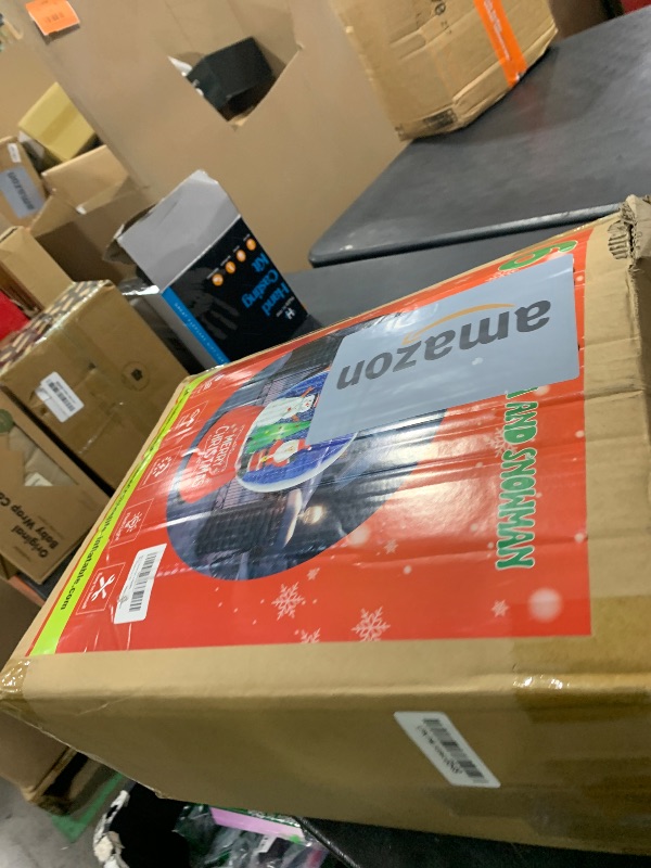 Photo 1 of UniqSeason [Flash Light & Snowing] 6Ft Christmas Inflatable Snow Globe, Christmas Blow up Santa Claus & Snowman & Christmas Tree in Xmas Snow Ball Built-in Colorful LED Lights for Snowglobe Inflatable