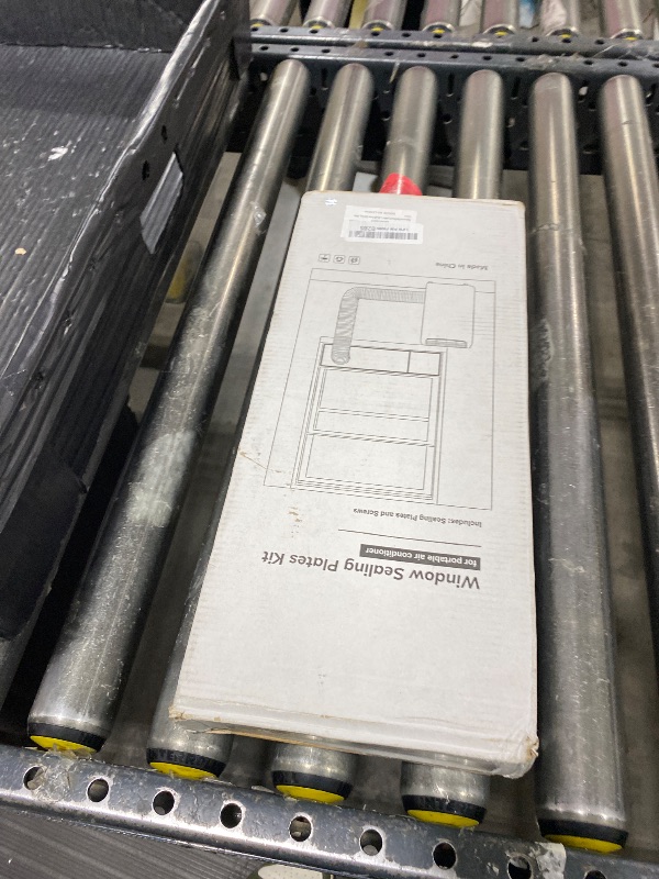 Photo 1 of Flamorrow Dual Hose Portable Air Conditioner Window Kit, Adjustable Window Seal Plates for 5" Diameter Exhaust Hose, Sliding AC Window Vent Kit with Foam Seal Strip, White