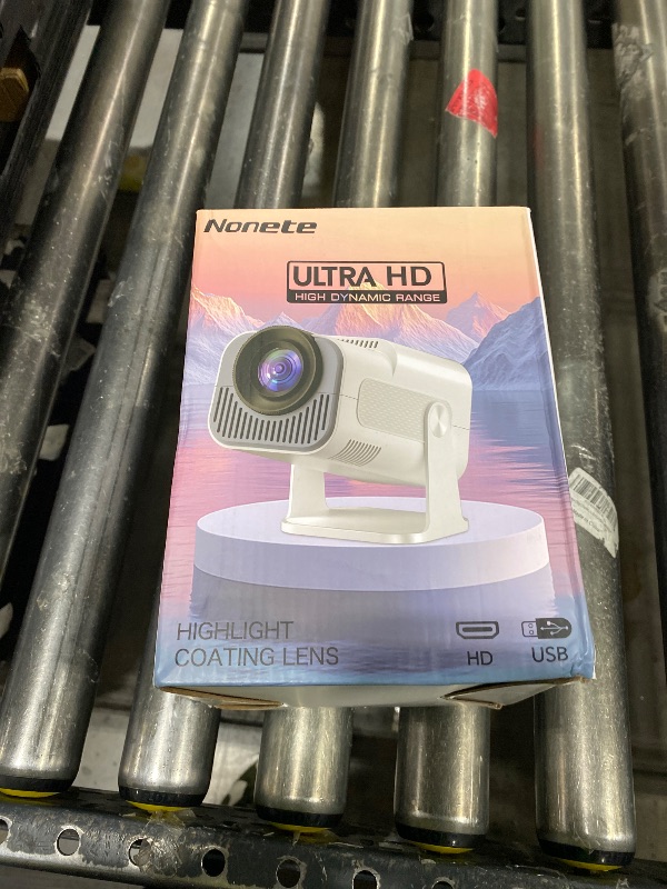 Photo 1 of [Projector 2026 Upgraded] Mini Projector Support 4K 1080P Auto Keystone 270°Rotatable with WiFi 6 and Bluetooth 5.2 Projector Portable Compatibile with HDMI/TV Stick/Memory Stick/Laptop,White