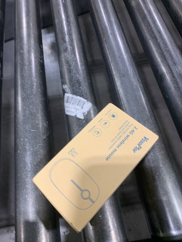 Photo 1 of VssoPlor Wireless Mouse, 2.4G Slim Portable Computer Laptop Mouse with Nano Receiver Quiet Silent Optical Mice for Notebook, PC, Laptop, Computer-Black and Gold