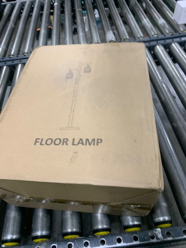 Photo 1 of 68" Rustic Farmhouse Tree Trunk Floor Lamp Country Brown Finish Wood Vintage Standing Tall Lamp With lantern Stepless Dimmable Industrial floor Lamp Decor for Bedroom Living Room Office Hotel