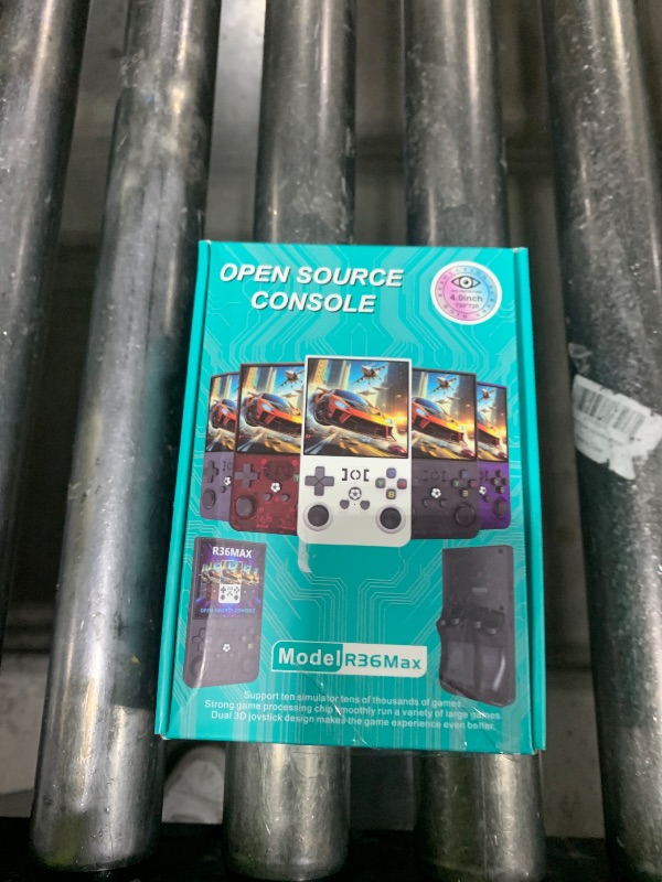 Photo 1 of ?R36MAX 4000mAh Portable Rechargeable Handheld Retro Game Console,Comfort Non-Slip Handheld Standing Retro Game Console with 64G TF Car,4.0-inch Screen,for Office,Blue