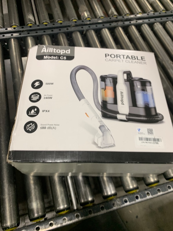 Photo 1 of Upholstery Cleaner Machine, 15Kpa Portable Carpet & Upholstery Spot Cleaner Machine, Deep Stain Cleaning for Carpet, Pets, Stairs, Car Seat, Couch, with Dual Size BrushHead and Cleaning Solutions