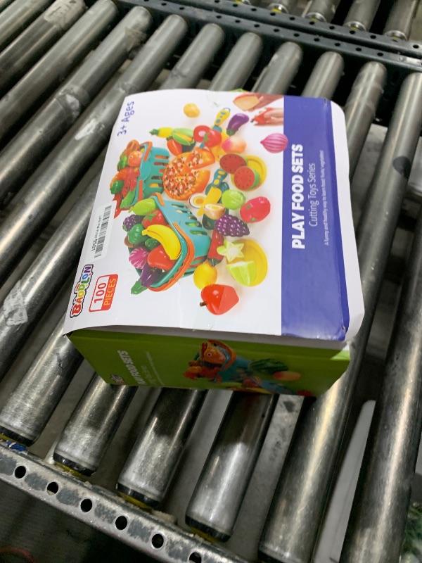Photo 1 of 100 Pcs Play Food Set for Kids Kitchen, Pretend Food Toy for Toddlers Age 1-3, Plastics Cutting Fake Food/ Fruit/ Vegetable Accessories with 2 Baskets, Birthday Gifts for 2 3 4 5 Years Old Boys Girls