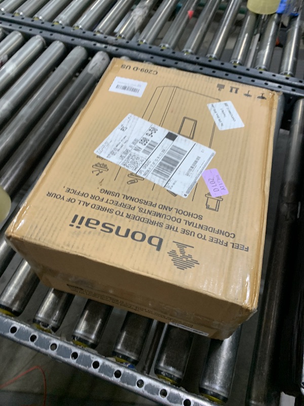 Photo 1 of Bonsaii 10-Sheet Cross Cut Paper Shredder, 5.5 Gal Home Office Heavy Duty Shredder for Credit Card, Staple, Clip with Transparent Window(C209-D)