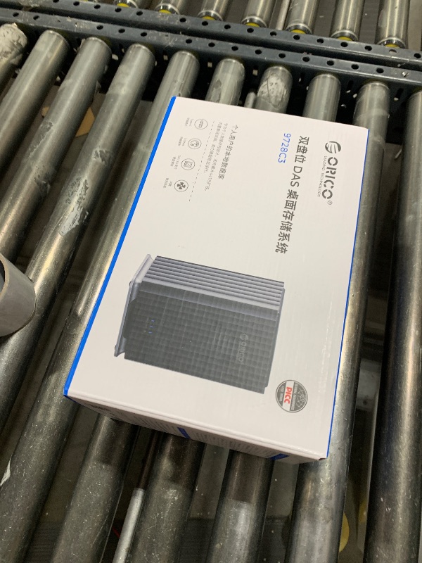 Photo 1 of ORICO 2 Bay Hard Drive Enclosure USB C Plug and Play DAS Backup with 12V/4A Power Adapter Maximum 2*22TB Storage for Personal Local Database