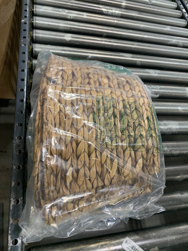 Photo 1 of CENBOSS Rattan Christmas Tree Collar, Wicker Tree Skirt & Stand Base Cover (Brown Wash, 24 inch)