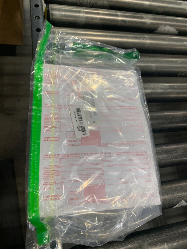 Photo 1 of 1099 NEC Copy A Forms, 25 Federal Income Laser Tax Forms, Use with 2025 1099 NEC Forms, RED Copy A ONLY, 25 forms-9 sheets 2025