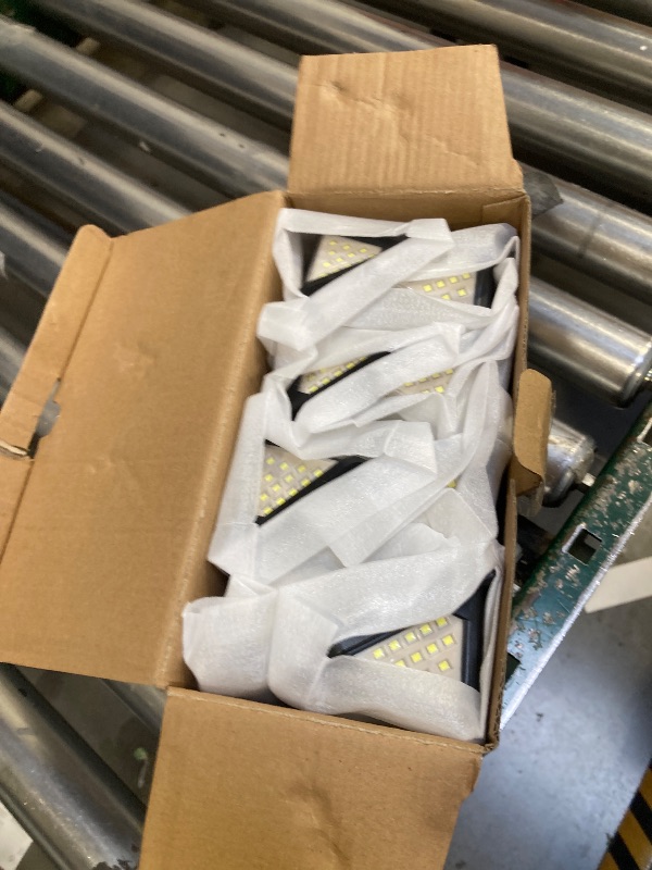 Photo 1 of Aootek New Solar Motion Sensor Lights 120 LEDs with Lights Reflector,270° Wide Angle, IP65 Waterproof, Step Lights for Front Door, Yard, Garage, Deck (Black, Daylight White, 8-Pack)