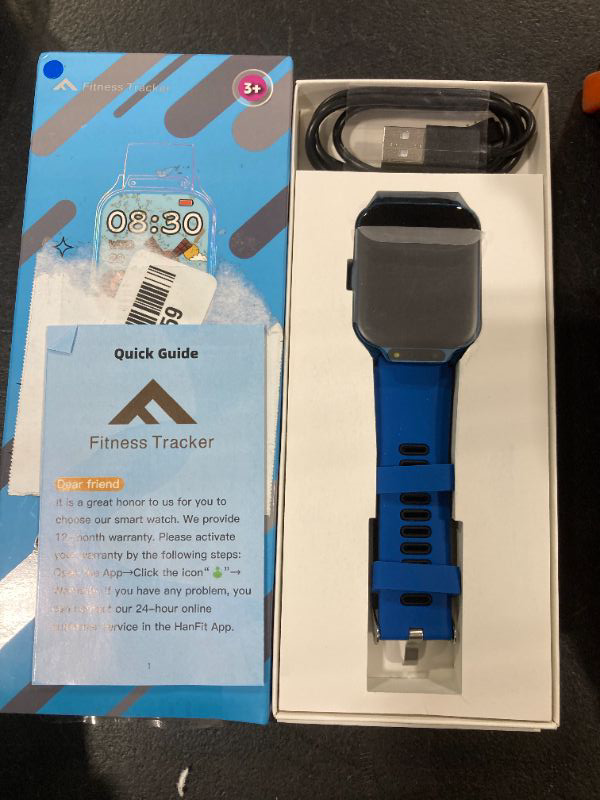 Photo 1 of 1.85" Kids Watch, AI(Translation/Q&A/Watch Face/Image Recognition)Smartwatches with Heart Rate,Sleep Monitor,Video Music Pedometer,NO APP/Phone, Gifts for 3-12 Years old Boys Girls(Built-in AI, Blue)