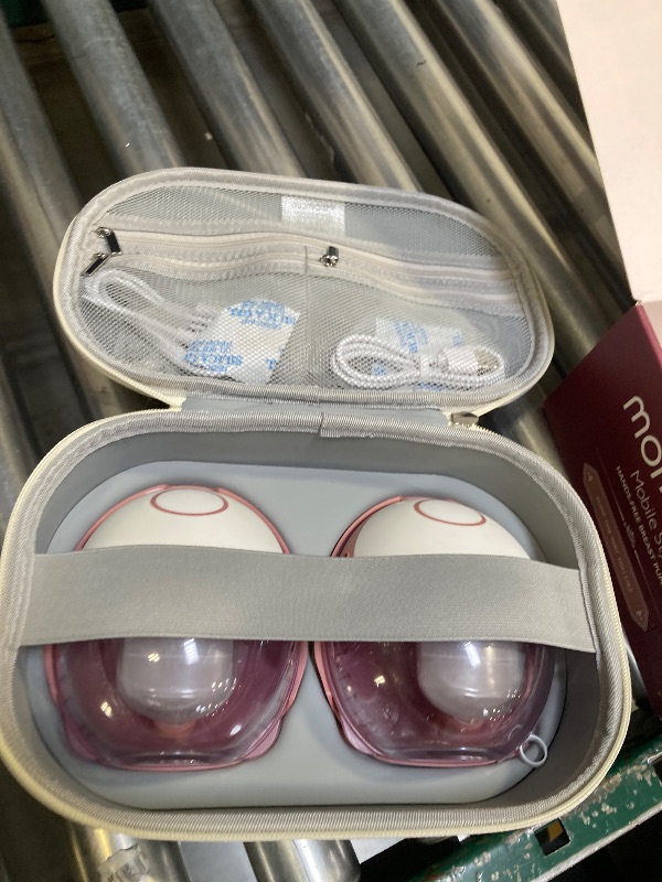 Photo 1 of Momcozy Breast Pump Hands Free Mobile Style | M6, Wearable Breastfeeding Pump Ideal Rhythm for More Milk, DoubleFit Flange More Fit & Discreet with 3 Modes & 9 Levels, 24mm - 2 Pack Cozy Red