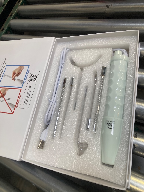 Photo 1 of Pure Daily Care NuDerma Clinical Portable Skin Therapy Wand, Machine with 6 Fusion Neon + Argon Wands – Anti Aging - Clarifying - Skin Tightening & Radiance - Wrinkle Reducing
