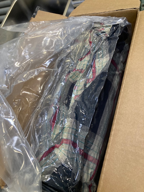 Photo 1 of hadamick 100% Cotton Comforter Set Queen Size – Reversible Yarn-Dyed Checkered Design, Soft Washed Cotton on Both Sides, Lightweight All-Season Bedding, Machine Washable(Black Red Plaid, 90”x90”)