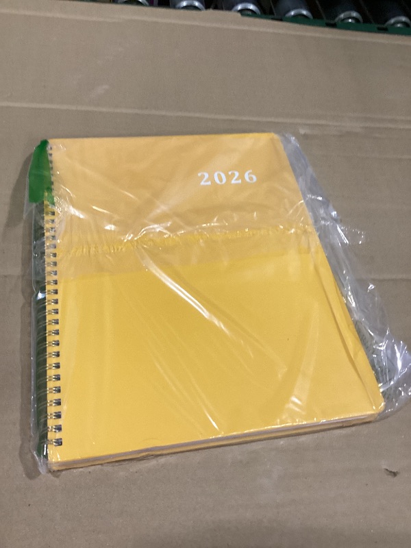 Photo 1 of 2026 Planner 8.5" x 11", Weekly and Monthly Calendar Planner Book, January 2026 - December 2026, Hardcover Spiral Planner with Monthly Tabs, Notes Pages, Perfect for Women & Men, A4 - Yellow