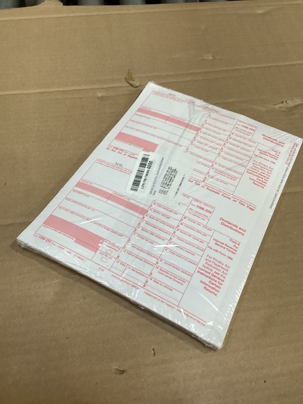 Photo 1 of 1099 DIV Forms 2025, 4 Part 25 Pack of Dividend Income and Distribution IRS Forms 2025, with Self-Seal Envelopes in Value Pack Compatible with QB and Accounting Software
