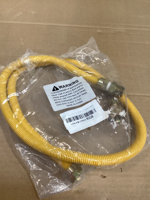 Photo 1 of 48" Flexible Gas Line Hose,Appliance Gas Line with Connector 1/2" MIP 1/2"FIP Fitting OD(1/2" ID) Gas Range Connector Kit for Stove,Gas Stove,Dryer,Water Heater By MIFLUS