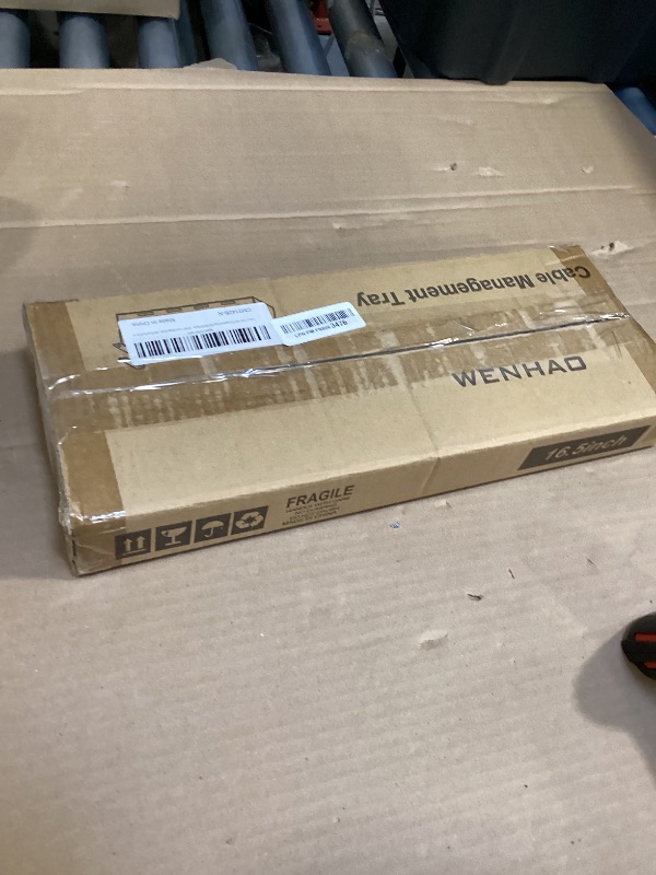 Photo 1 of 16.5" Under Desk Cable Management Tray - Metal Cord Organizer with Heavy-Duty Clamp, No Drilling, Workspace Organizer for Office/Home (Black)