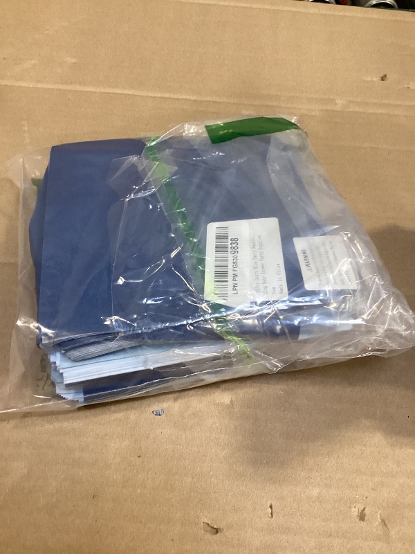 Photo 1 of 100Pcs Dusty Blue Party Napkins Gradient Blue Disposable Paper Napkins 4 Colors 6.5" Luncheon Cocktail Napkin for Birthday Wedding Baby Shower Party Supplies