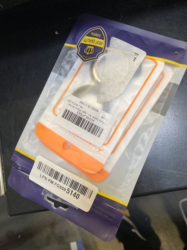 Photo 1 of 2-Pack Holder for Apple Air Tags with Keychain, Anti-Scratch Shockproof GPS Cover Air-Tag Item Finders Case for Pets, Kids, Luggages (Black+White)