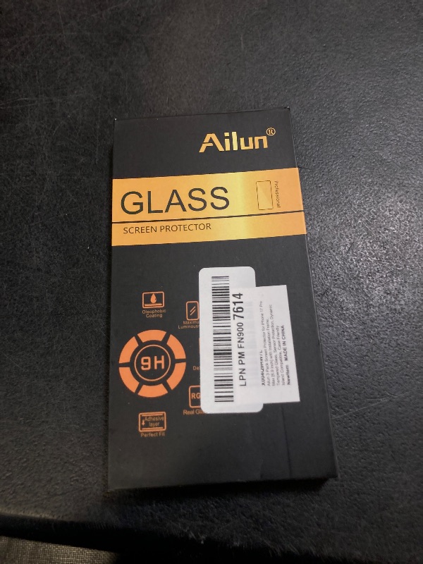 Photo 1 of Ailun 3 Pack Screen Protector for iPhone 17 Pro Max [6.9 inch] with Installation Frame, Tempered Glass, Sensor Protection, Dynamic Island Compatible, Case Friendly