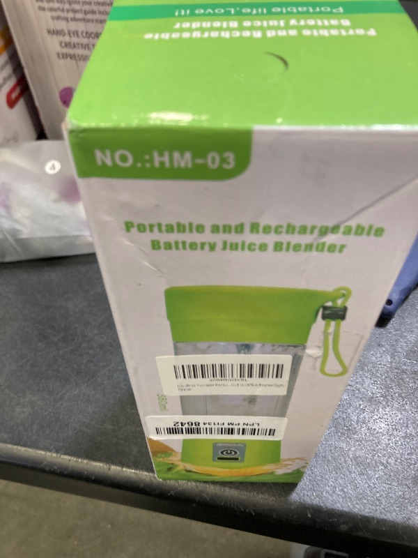 Photo 1 of Cordless Personal Size Portable Blender - 12 Oz Blender for Smoothies and Shakes with BPA Free Traveling Juice Cup, 6 Blades for Powerful Blending, Suit for Sports/Travel/Home