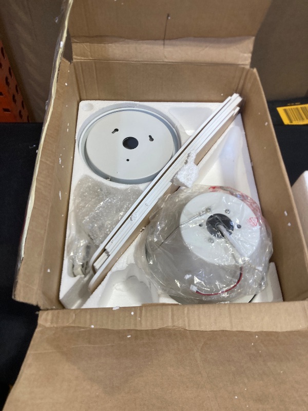 Photo 1 of Modern Ceiling Fans with Lights - 52 inch Outdoor White Ceiling Fan with Light and Remote, Reversible DC Motor, 6-Speed Quiet 3CCT LED Dimmable for Bedroom, Indoor and Outdoor, Patios , ETL Listed