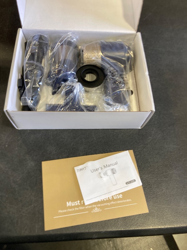 Photo 1 of JONYJ Handheld Car Vacuum Cleaner, 16000PA Hand Held Vacuum Portable Cordless, 2 in 1 Air Duster and Vacuum Cleaner with LED Light, Multi-Nozzles, 120W High Power Mini Vacuum for Home, Pet, Office