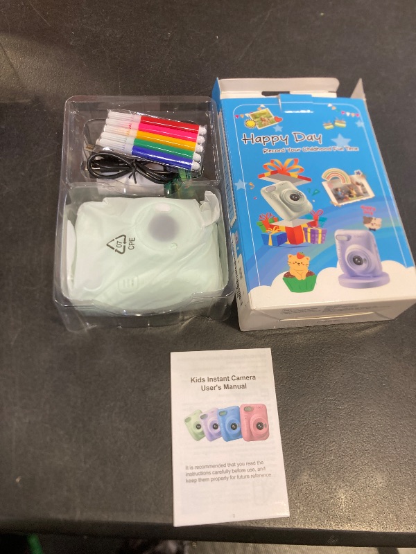 Photo 1 of Kids Camera Instant Print, 3.0" HD 32MP 1080P Toddler Digital Camera with 3 Rolls of Printer Paper, Birthday Gifts Toy for 3-12 Year Old Girls Boys with 32GB SD Card-Green