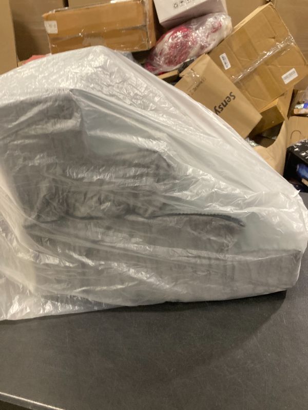 Photo 1 of Heeyoo Dog Stairs for Small Dogs, 4-Step Dog Steps for High Bed and Couch, High-Density Foam Pet Steps with Supporting Board, Non-Slip Removable Washable Cover, Grey, 18" High