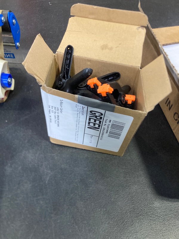 Photo 1 of 12 Pack Plastic Spring Clamps, 3.5inch Small Heavy Duty Clips for Crafts, Backdrop Stand, Woodworking, Photography Studios (Black)