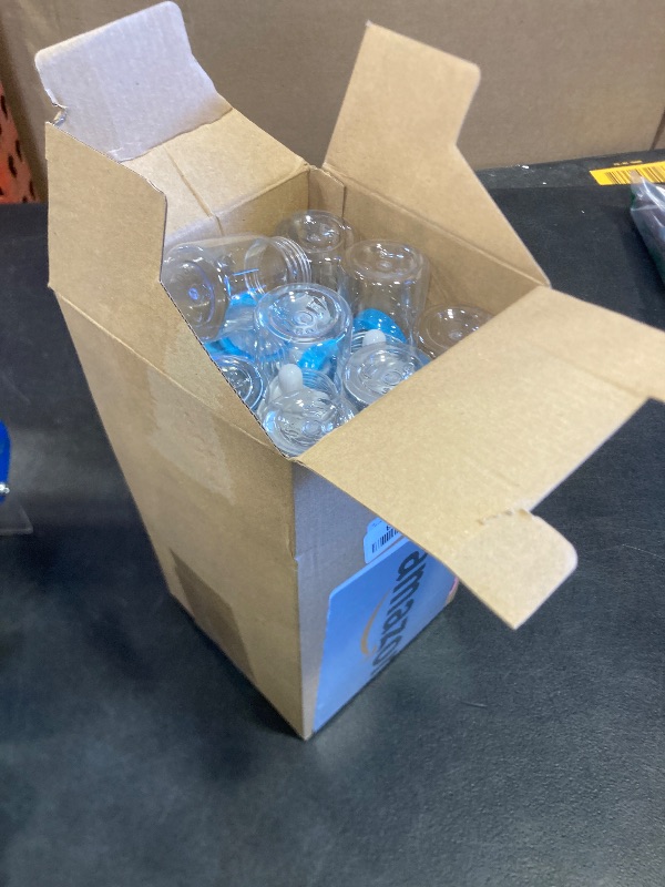 Photo 1 of 36 Pcs 3.5 Inch Baby Bottle Shower Favor Mini Plastic Candy Bottle Clear Bottles for Baby Shower Mini Feeding Candy Box for Party Favor Gift Decor(Blue)
