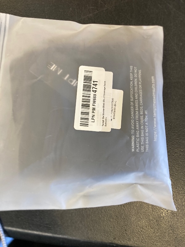 Photo 1 of Tempt Me Women Black Bikini Bottoms Mid Waist Ruched Bathing Suit Swimsuit Full Coverage Swim Bottom L